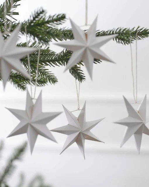 7 Pointed Stars Tree Decorations (5Pk)