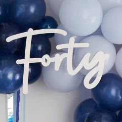 40 White Balloon Arch Sign