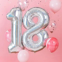 Age 18 Iridescent Balloon Kit (Foil Balloons)