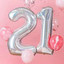 Age 21 Iridescent Balloon Kit (Foil Balloons)
