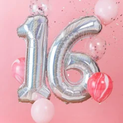 Age 16 Iridescent Balloon Kit (Foil Balloons)