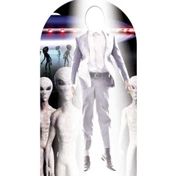Alien Abduction Stand-In Cardboard Photo Prop - 174Cm X 93Cm