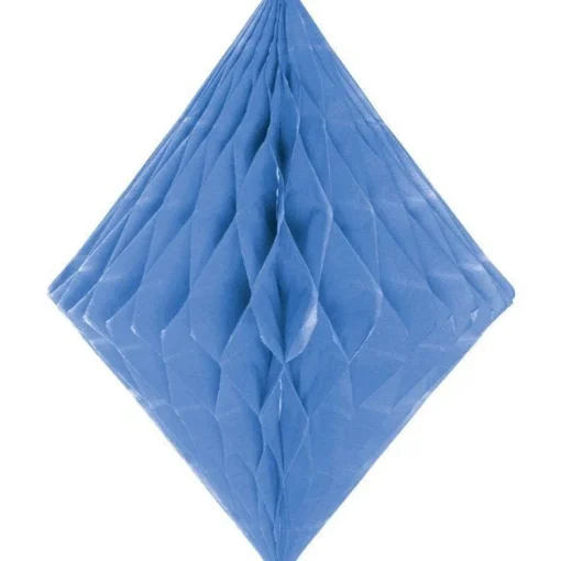 Baby Blue Honeycomb Diamond Decoration - 30Cm