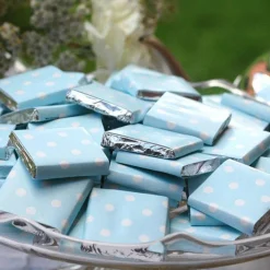 Baby Blue Polka Dot Chocolate Neapolitans X20