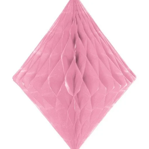 Baby Pink Honeycomb Diamond Decoration - 30Cm