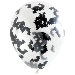 Bat Confetti Balloons - 12" Latex (4Pk)