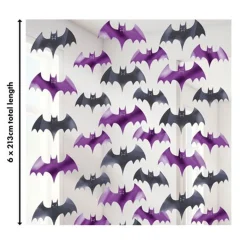 Bat String Halloween Decoration - 2M (6Pk)