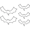 Bats Cake Decorations (5Pk)