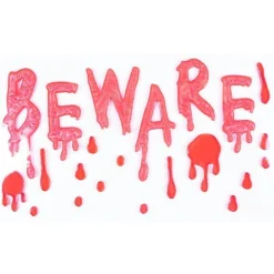 Beware Gel Window Cling