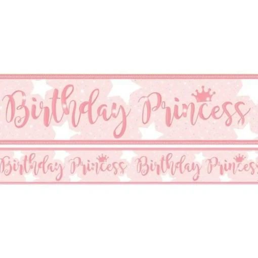 Birthday Princess Paper Banners - 1M (3Pk)