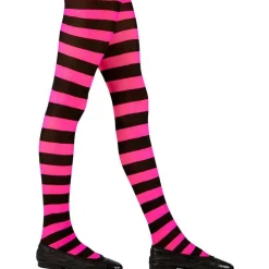 Black & Pink Tights 11-14 Yrs