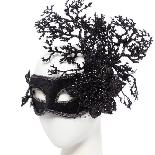 Black Floral Masquerade Mask