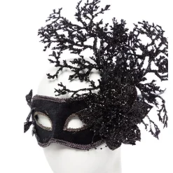 Black Floral Masquerade Mask