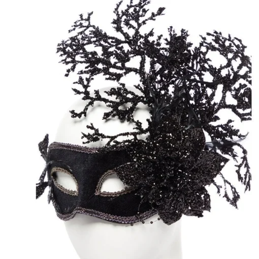 Black Floral Masquerade Mask