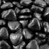 Black Foil Chocolate Hearts X100