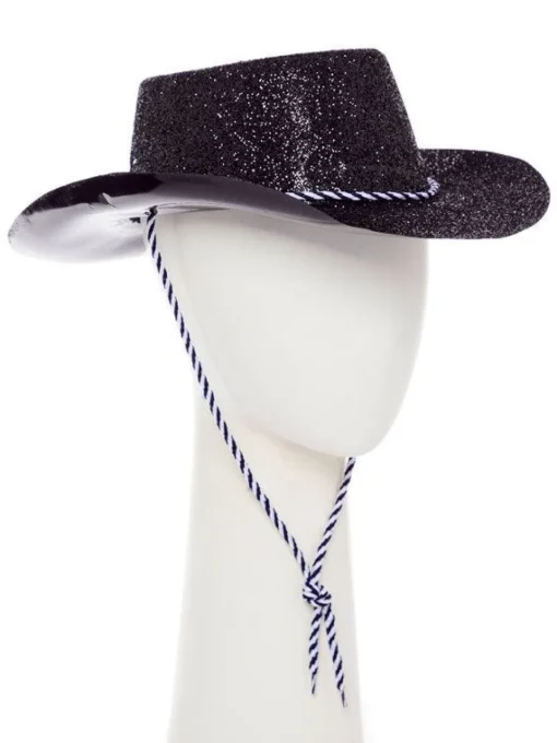 Black Glitter Cowboy Hat