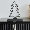 Black Metal Tree Stocking Holder - 14Cm