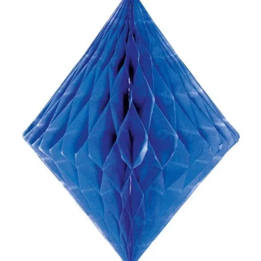 Blue Honeycomb Diamond Decoration - 30Cm