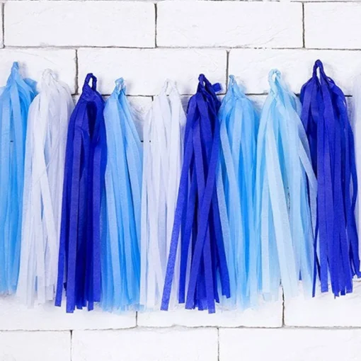 Blue Mix Tassel Garland Decoration - 1.5M