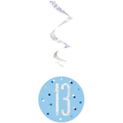 Blue 13Th Birthday Hanging Swirls - 80Cm (6Pk)