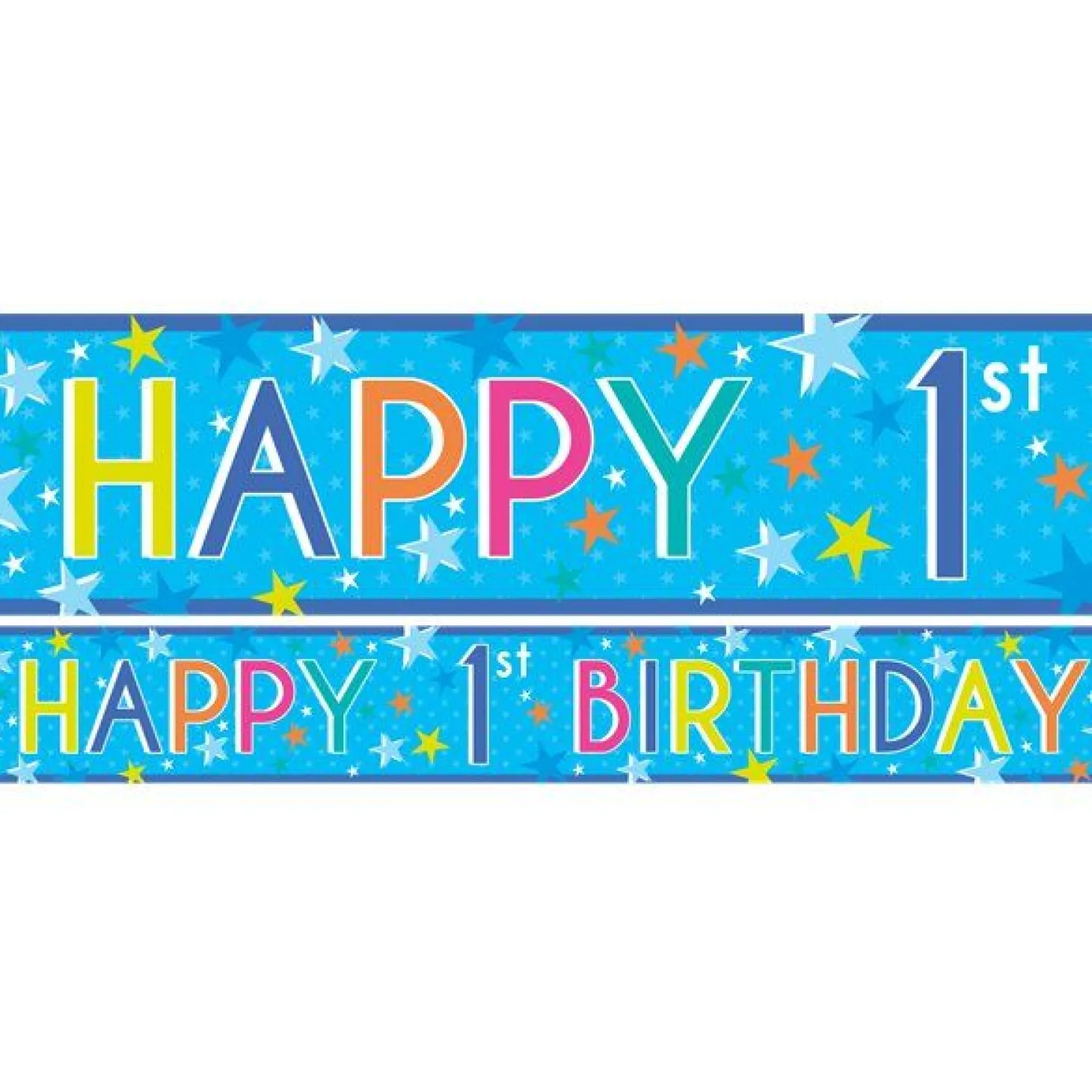 Boys 1St Birthday Paper Banners - 1M (3Pk)