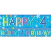 Boys 4Th Birthday Paper Banners - 1M (3Pk)