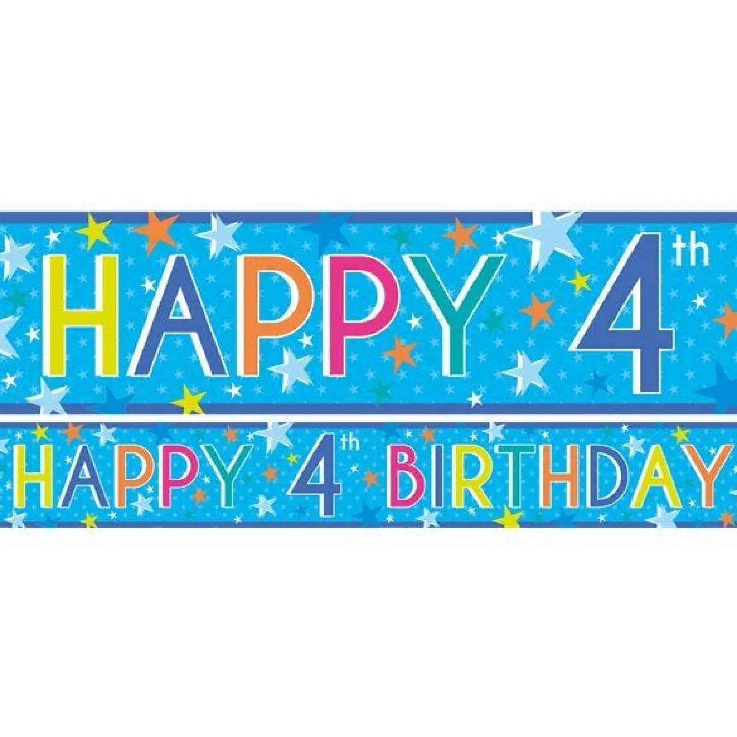 Boys 4Th Birthday Paper Banners - 1M (3Pk)