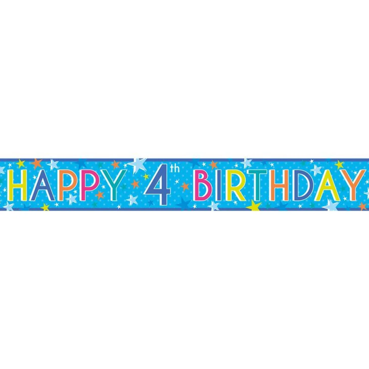 Boys 4Th Birthday Paper Banners - 1M (3Pk)