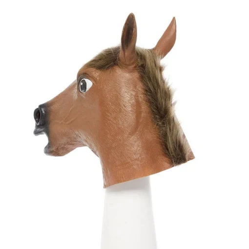 Brown Horse Rubber Mask