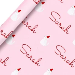 Cats Christmas Personalised Wrapping Paper- 62 X 100Cm Sheet