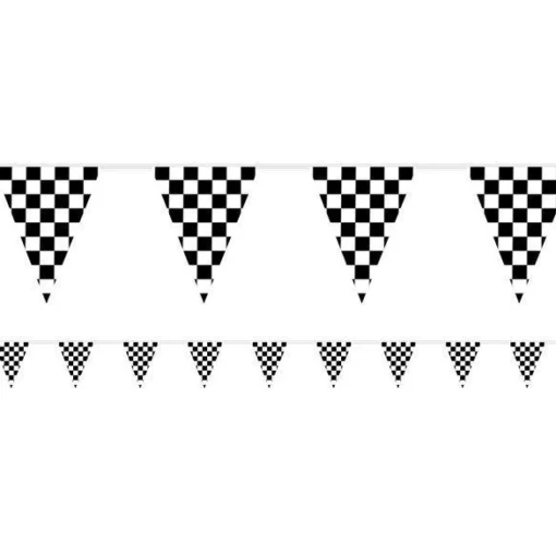 Checkered Race Flag Plastic Bunting - 3.7M