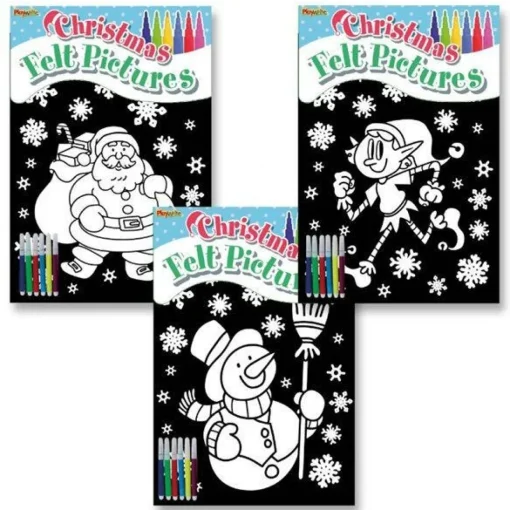 Christmas Colour-In Felt Pictures