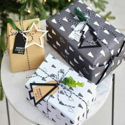 Christmas Wooden Icons And Ribbon Gift Tags (9Pk)