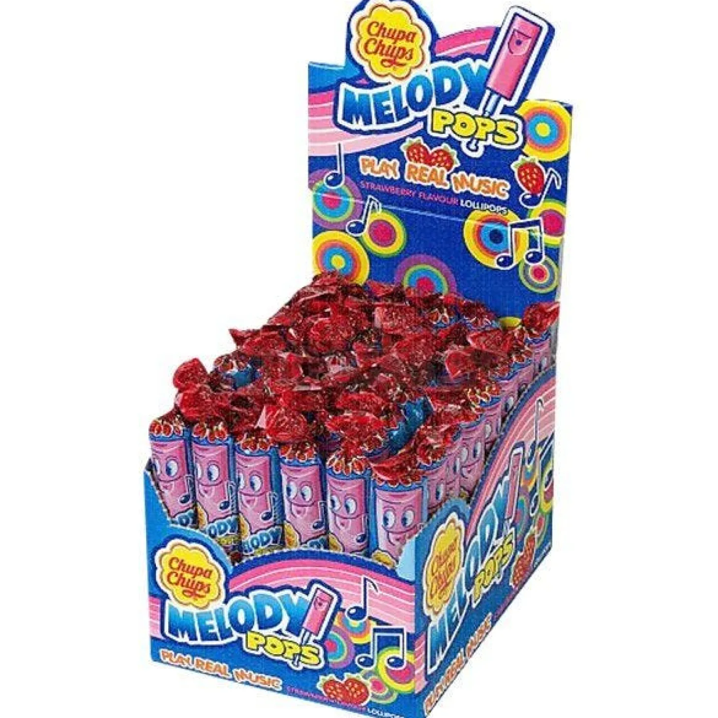 Chupa Chups Melody Pops - Strawberry Flavour - 15G