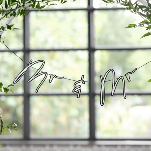 Customisable Mr & Mrs Paper Bunting - 2M