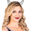 3D Black Devil Headband