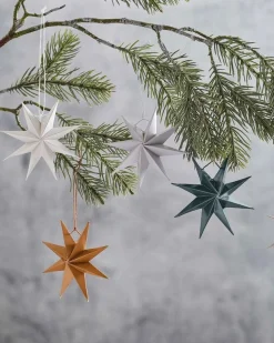 3D Paper Stars Tree Decorations (5Pk)