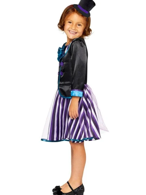 Dark Mad Hatter Girl - Child And Teen Costume
