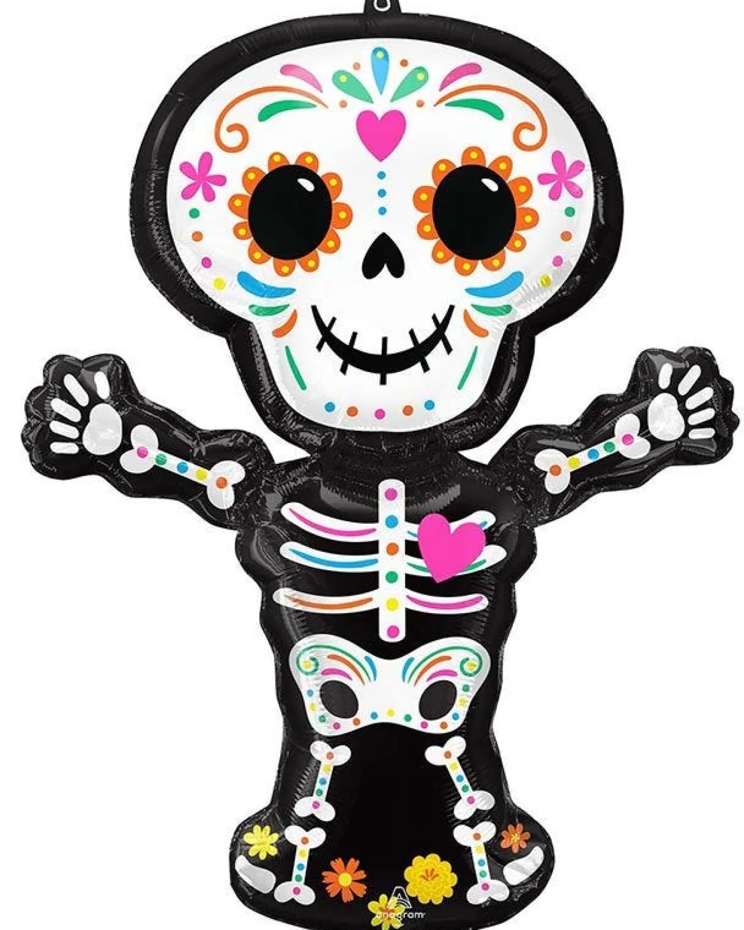 Day Of The Dead Standing Supershape Balloon - 34" Foil