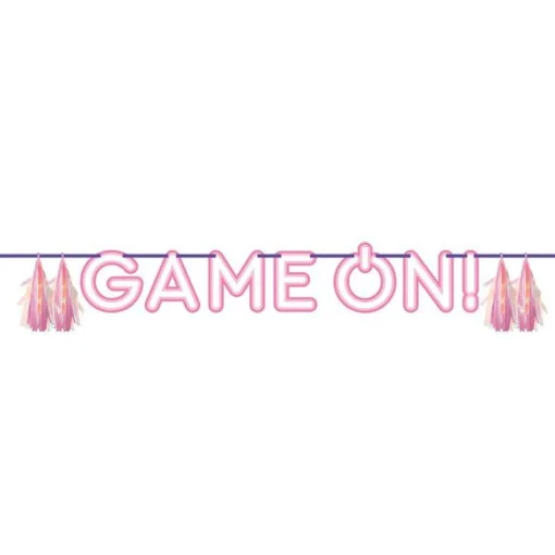 Digital Game 'Game On!' Paper Letter Banner - 1.6M