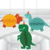 Dino-Mite Hanging Honeycomb Decorations (3Pk)