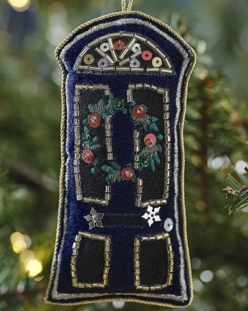 Door Velvet Embroidered Tree Decoration
