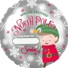 Elf Arrival Round Balloon - 18" Foil