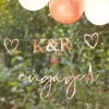 Engaged Rose Gold Customisable Bunting