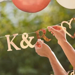 Engaged Rose Gold Customisable Bunting