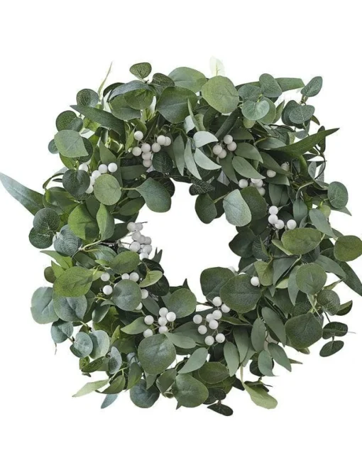 Eucalyptus And White Berries Wreath