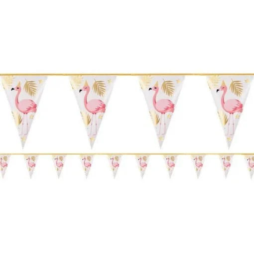 Flamingo Gold Foil Bunting - 4M
