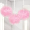 Fluffy New Pink Tulle Decoration - 12" (3Pk)