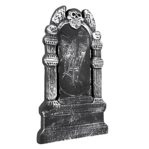 Flying Skull 'Rip' Tombstone - 50Cm