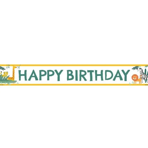 Get Wild Safari Paper Birthday Banners - 1M (3Pk)
